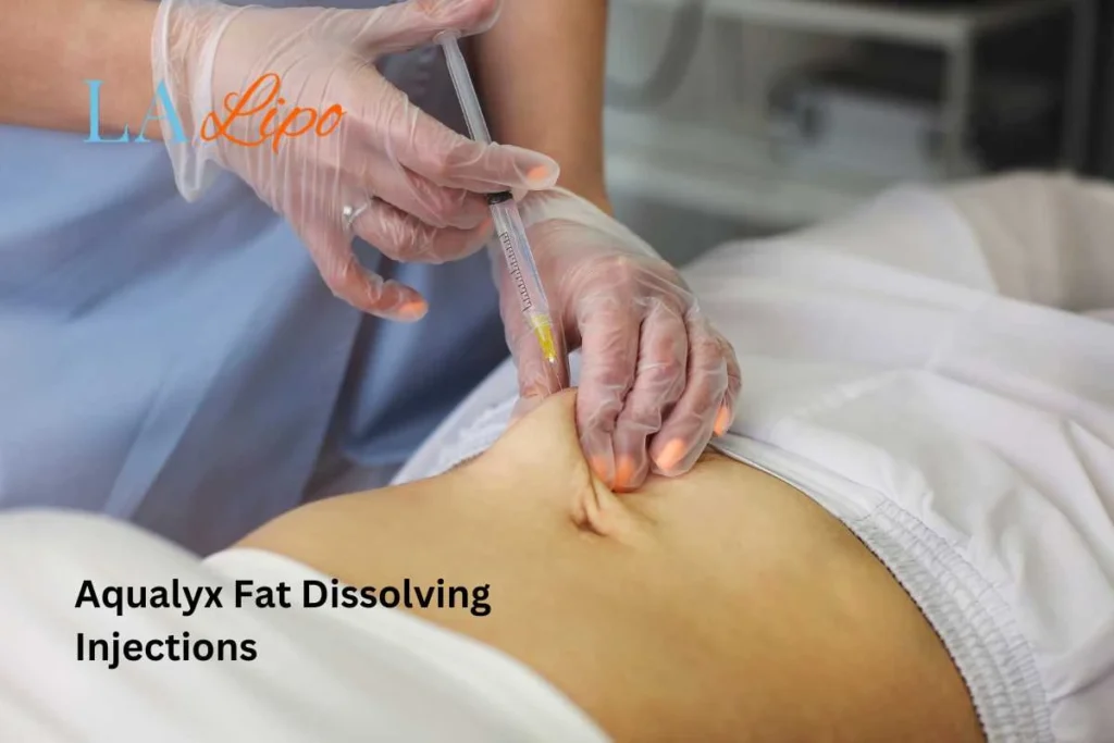 woman having fat dissolving injections Cardiff in the stomach