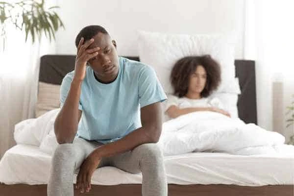 Man upset about ED symptoms Cardiff