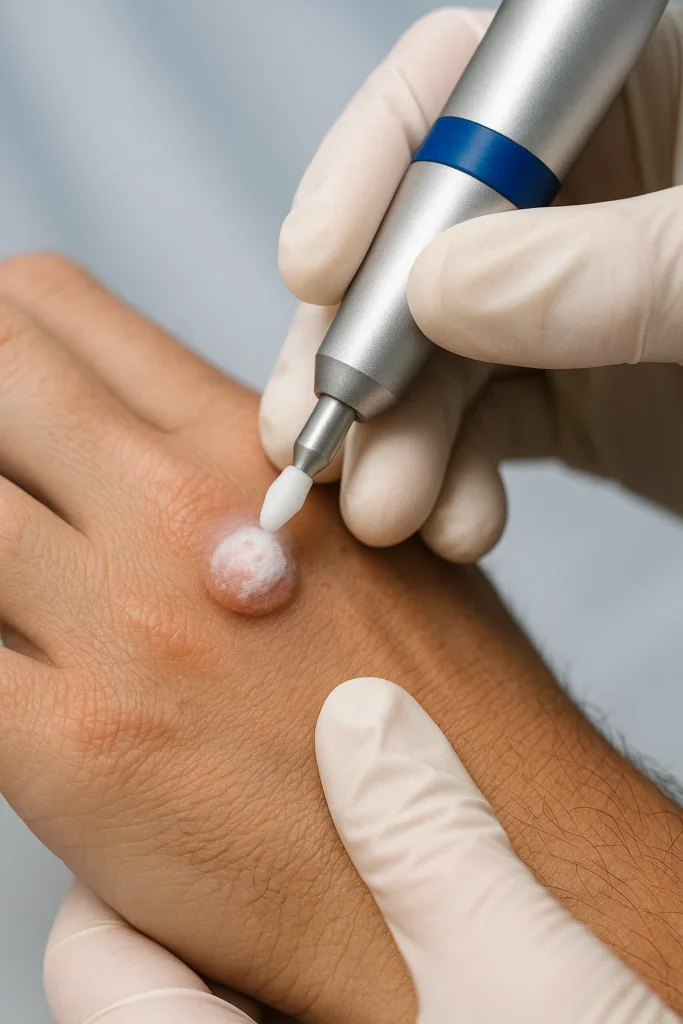 example of wart removal Cardiff using cryopen