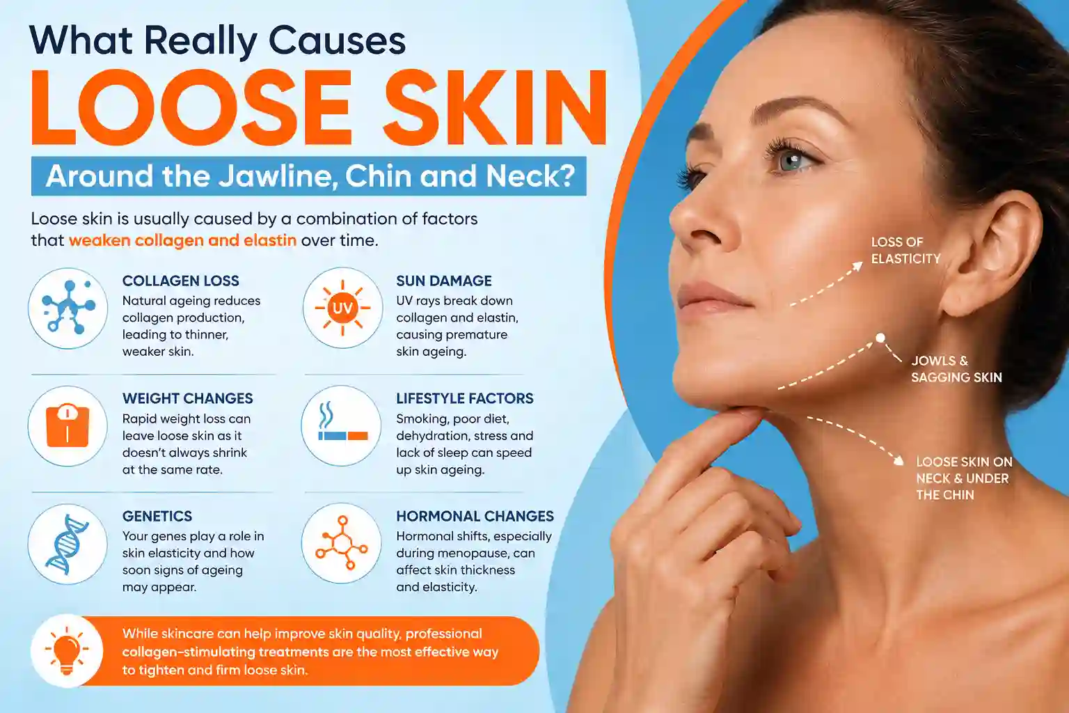 What Really Causes Loose Skin Around the Jawline, Chin and Neck Cardiff?